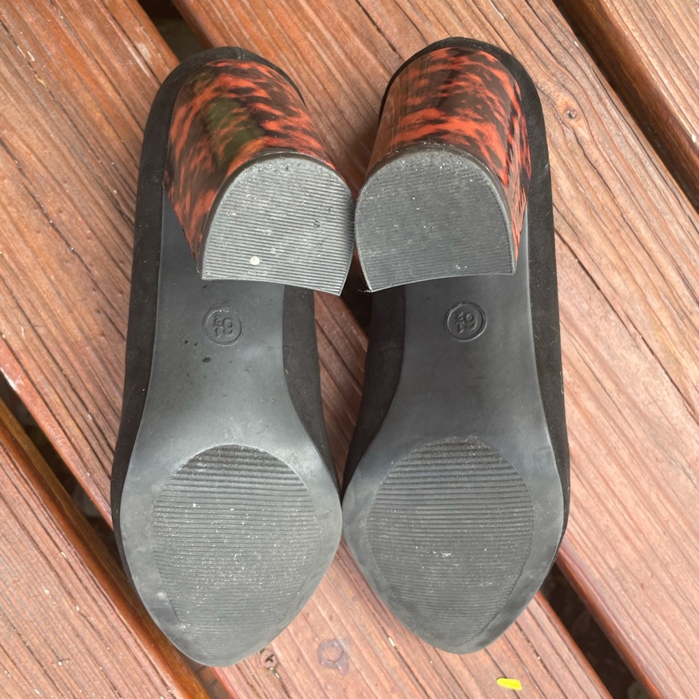 Farylrobin Black Suede Tortoise Block Heels - image 6